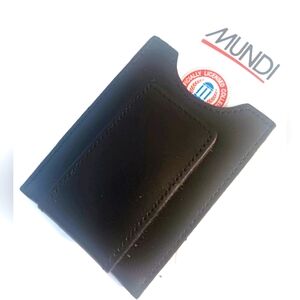 Genuine Leather Magnetic Money Clip, Black